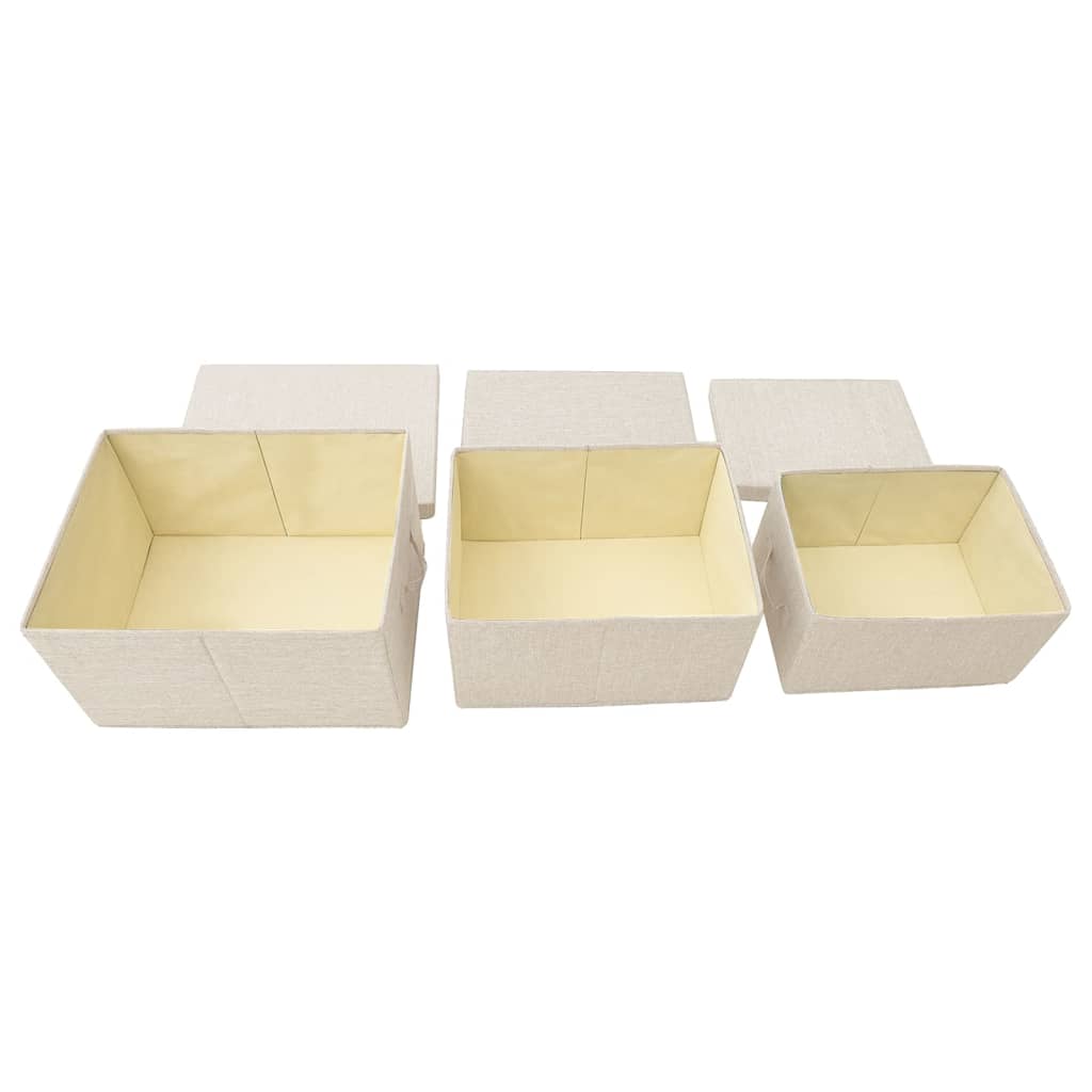 Scatole Portaoggetti Impilabili Set 3Pz In Tessuto