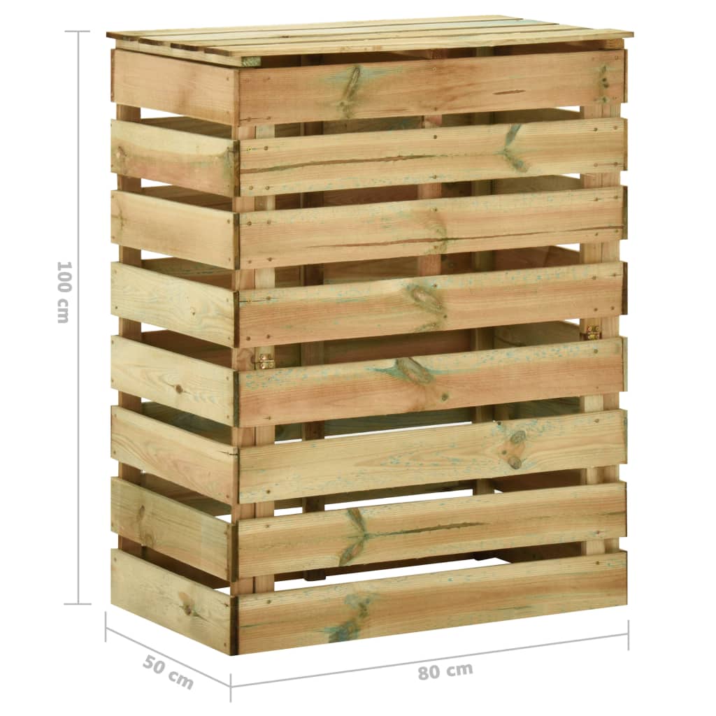 Compostiere Da Giardino Doghe 4 Pz 80X50X100 Cm Pino Impregnato
