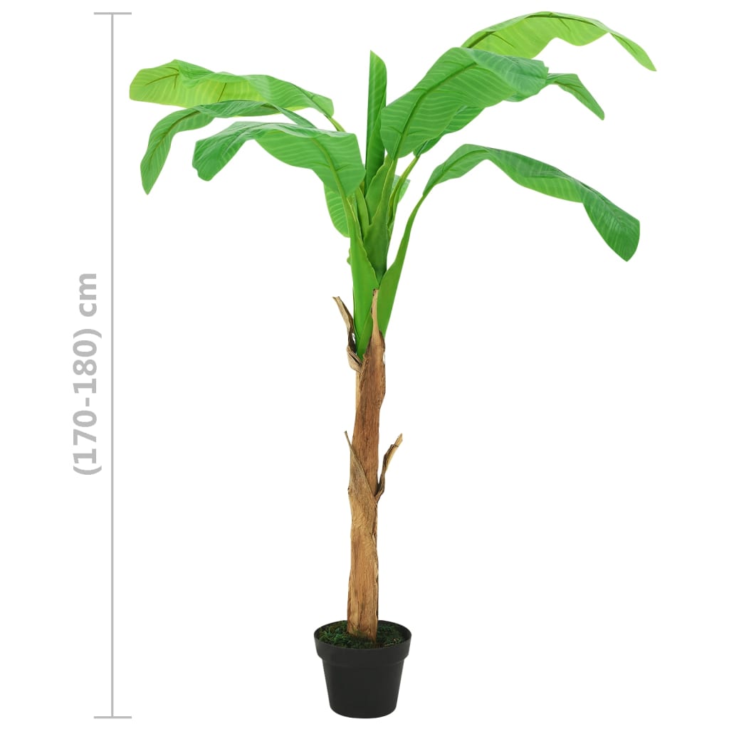 Albero Di Banane Artificiale Con Vaso Verde