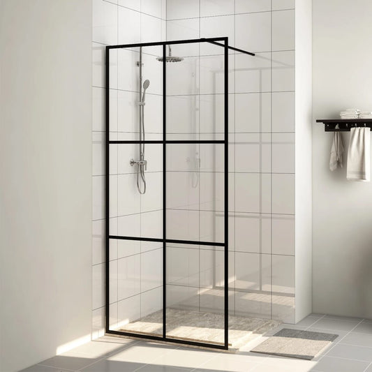 Parete Per Doccia Walk-In Vetro Esg Nera