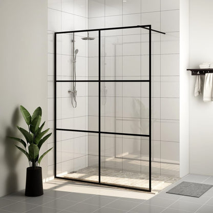 Parete Per Doccia Walk-In Vetro Esg Nera