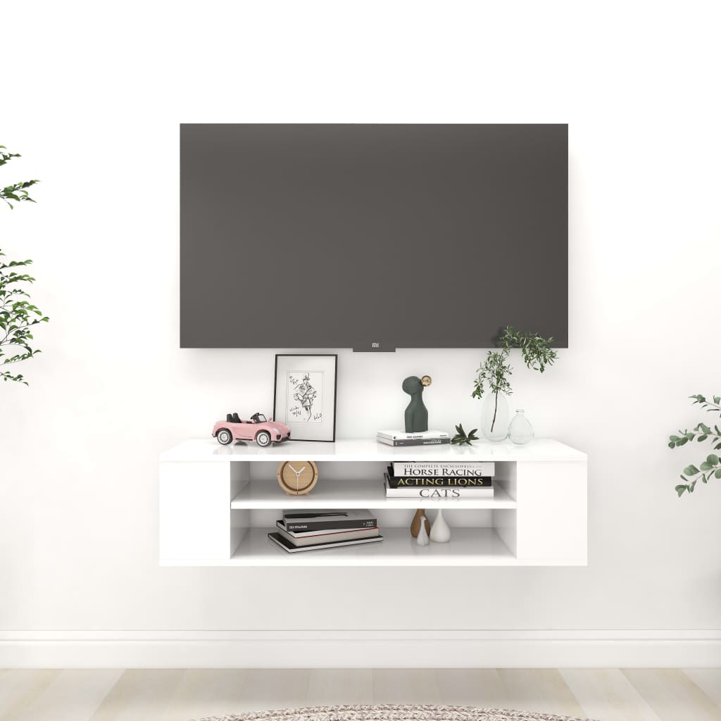 Pensile Porta Tv 100X30X26,5Cm Legno Multistrato