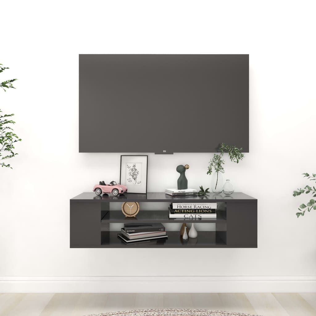 Pensile Porta Tv 100X30X26,5Cm Legno Multistrato