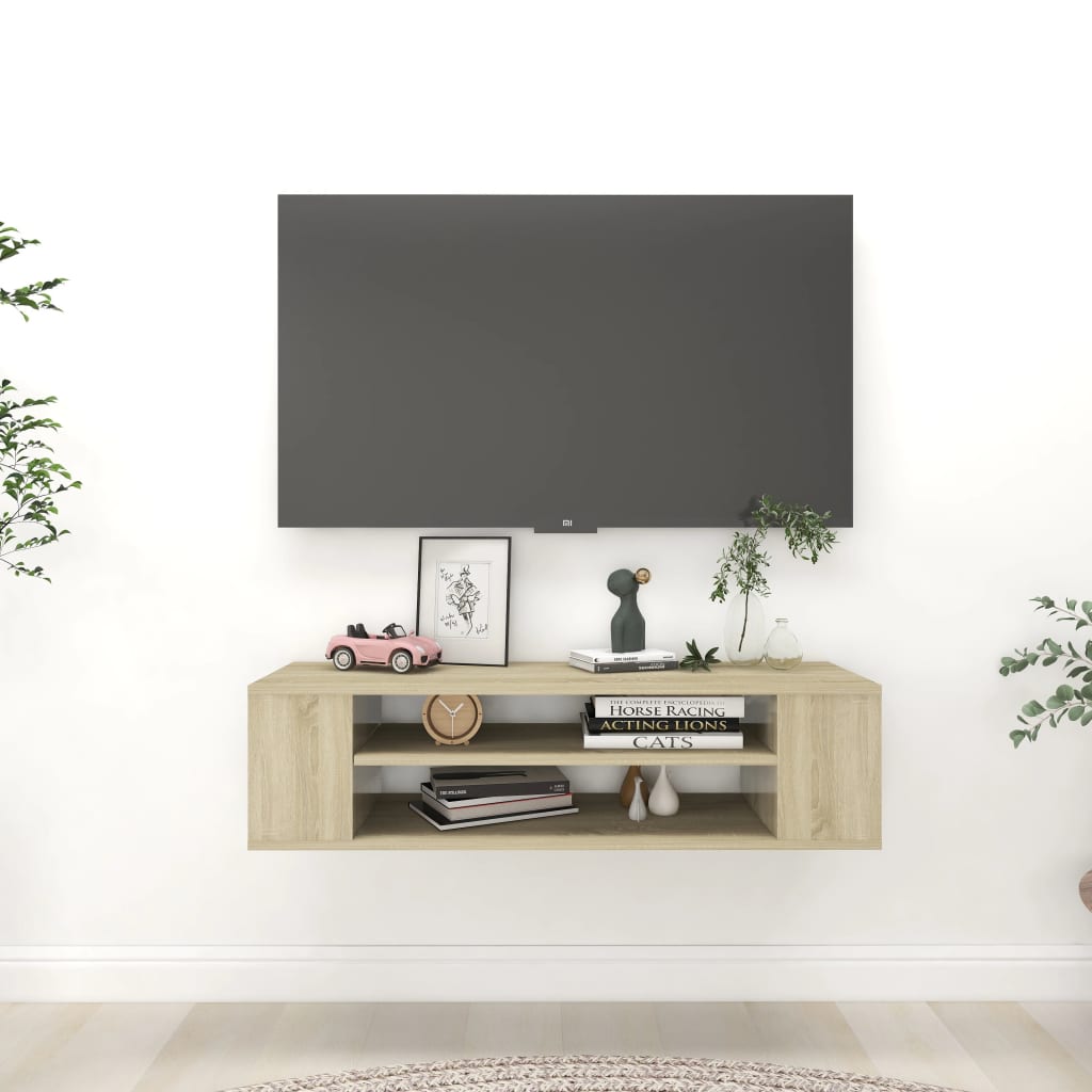 Pensile Porta Tv 100X30X26,5Cm Legno Multistrato