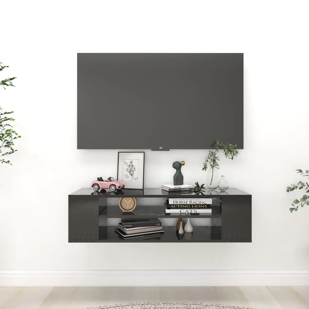 Pensile Porta Tv 100X30X26,5Cm Legno Multistrato