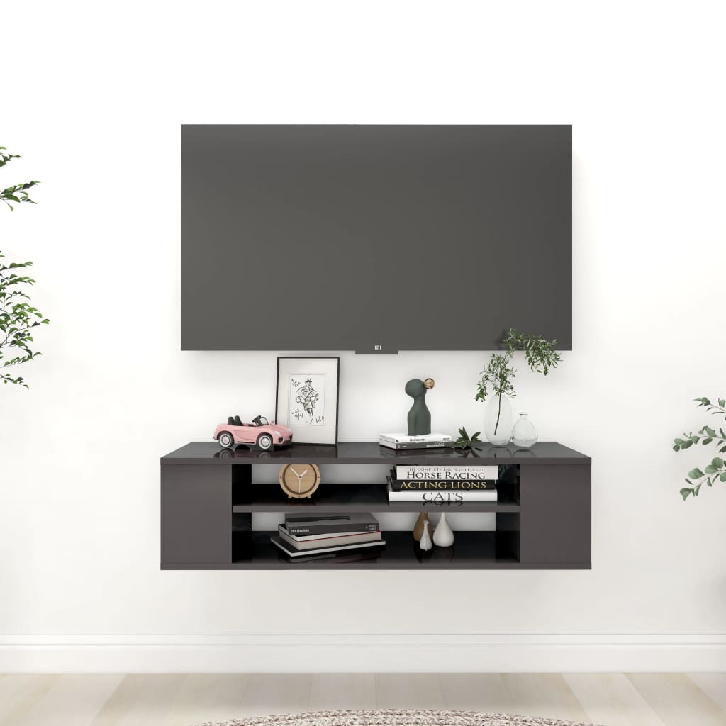 Pensile Porta Tv 100X30X26,5Cm Legno Multistrato