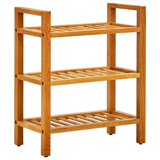 Scarpiera Con 3 Ripiani 50X27X In Legno Massello Di Rovere