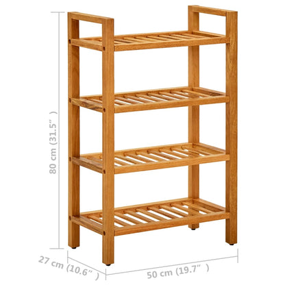 Scarpiera Con 4 Ripiani 50X27X In Legno Massello Di Rovere