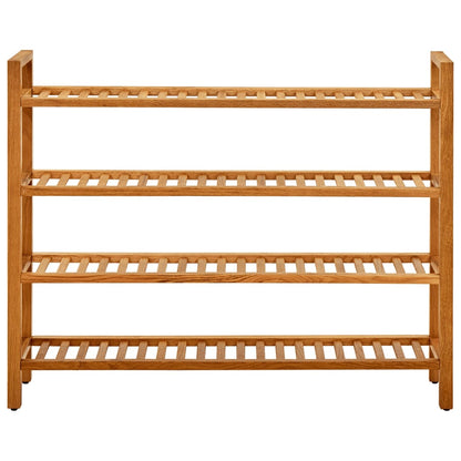 Scarpiera Con 4 Ripiani 100X27X80Cm In Legno Massello Di Rovere