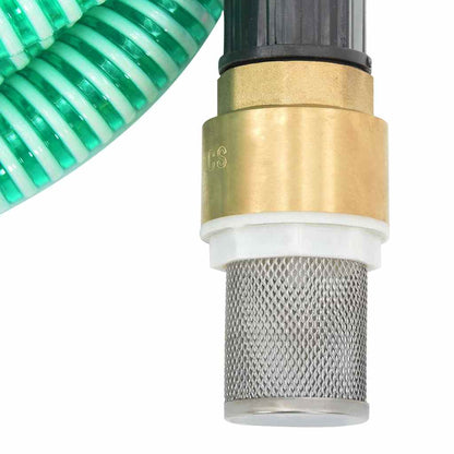 Tubo Di Aspirazione Con Raccordi In Ottone 1,1&quot; Pvc Verde