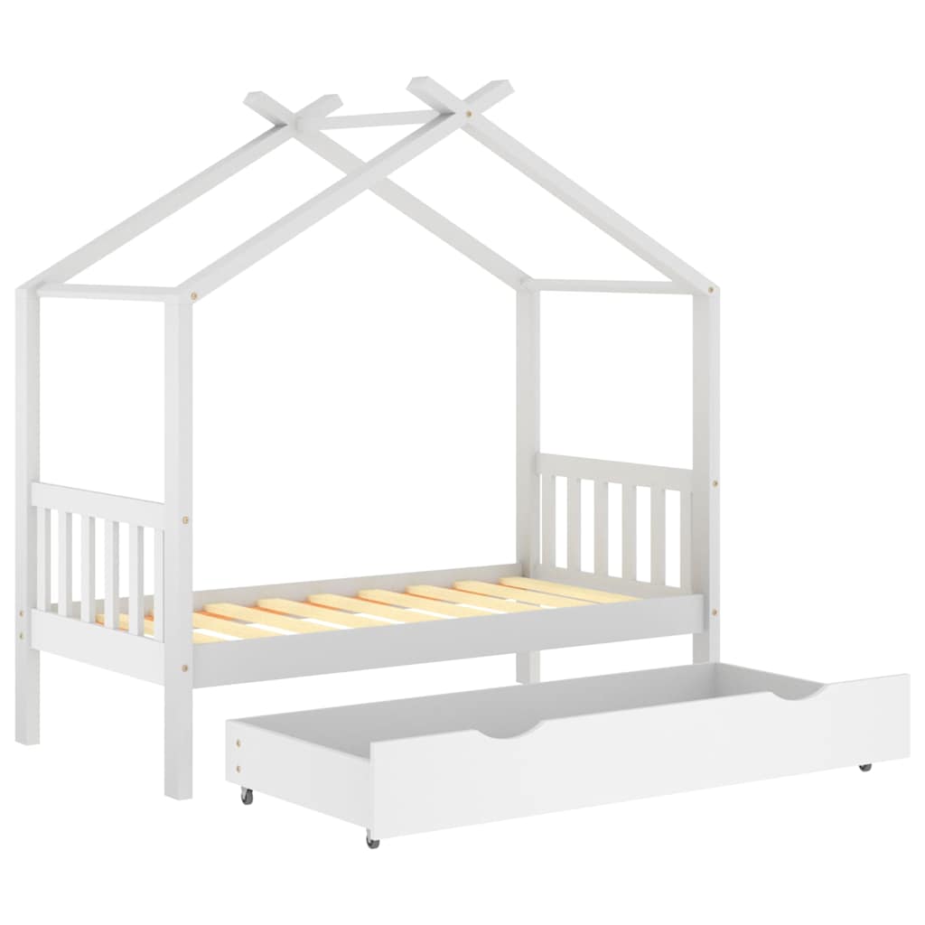 Giroletto Per Bambini Con Cassetto Legno Pino