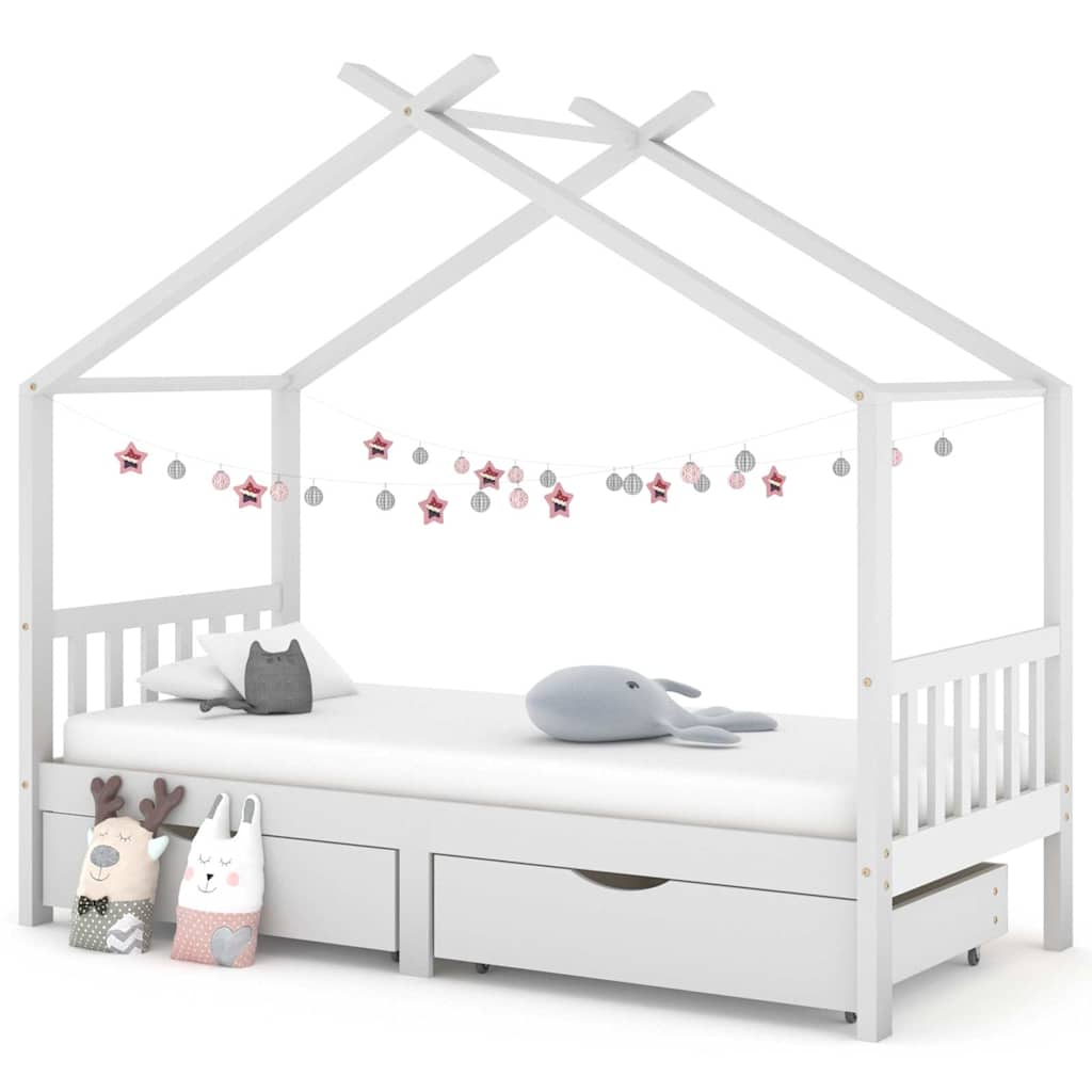 Giroletto Per Bambini Con Cassetto Legno Pino