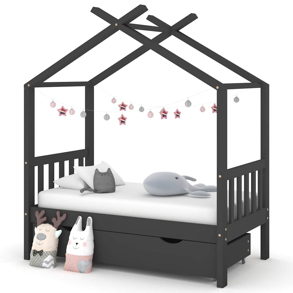 Giroletto Per Bambini Con Cassetto Legno Pino