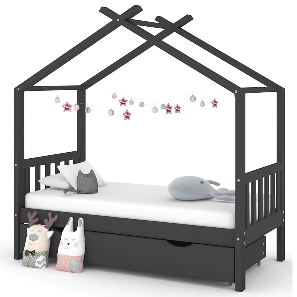 Giroletto Per Bambini Con Cassetto Legno Pino