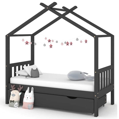 Giroletto Per Bambini Con Cassetto Legno Pino