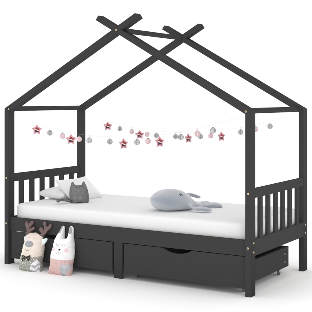 Giroletto Per Bambini Con Cassetto Legno Pino