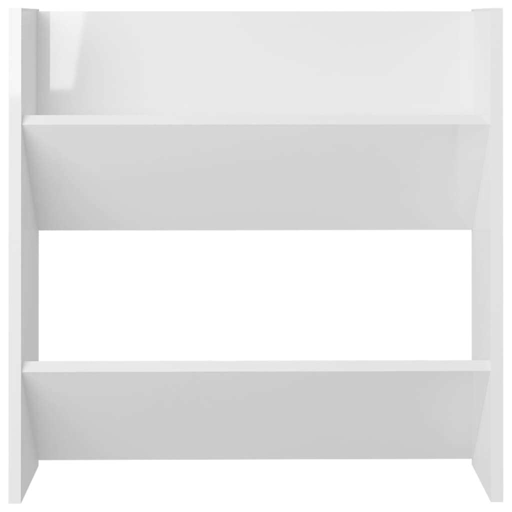 Scarpiere A Muro 4Pz 60X18X60Cm Legno Multistrato Bianco Lucido