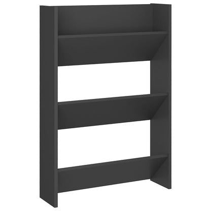 Scarpiere A Muro 2 Pz Grigie 60X18X In Legno Multistrato Grigio
