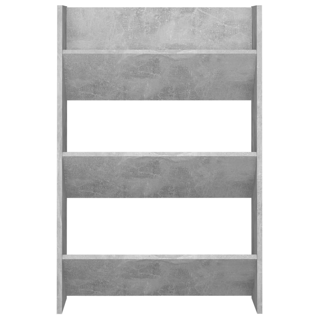 Scarpiera A Muro 60X18X90Cm In Legno Multistrato Grigio Cemento