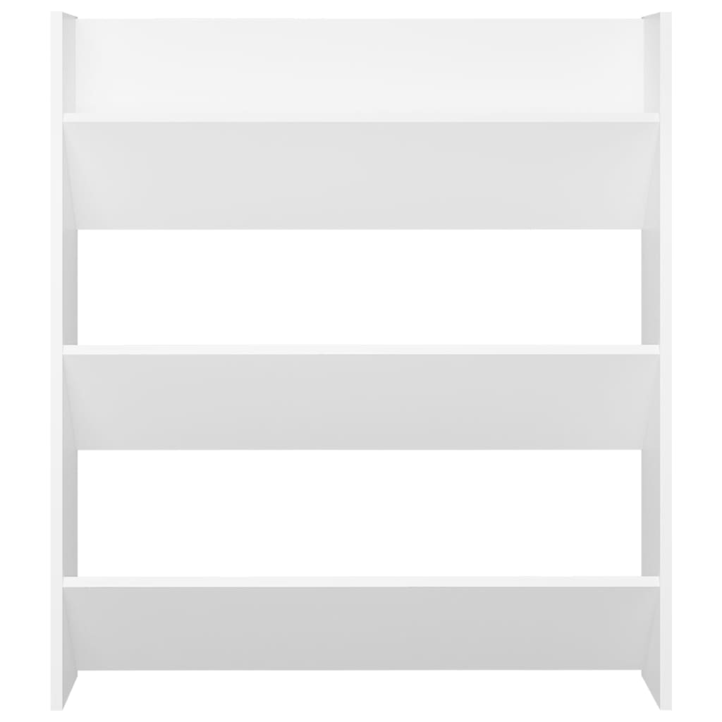 Scarpiera A Muro Bianca 80X18X In Legno Multistrato Bianco