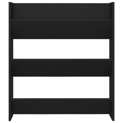 Scarpiera A Muro Nera 80X18X In Legno Multistrato Nero