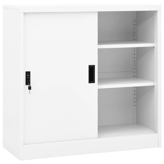 Armadio Per Ufficio Anta Scorrevole 90X40X90Cm Acciaio