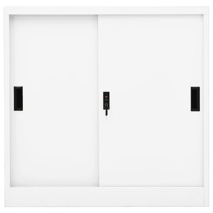 Armadio Per Ufficio Anta Scorrevole 90X40X90Cm Acciaio