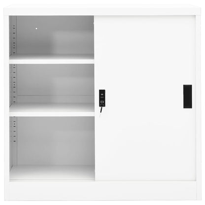 Armadio Per Ufficio Anta Scorrevole 90X40X90Cm Acciaio