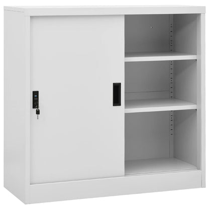 Armadio Per Ufficio Anta Scorrevole 90X40X90Cm Acciaio