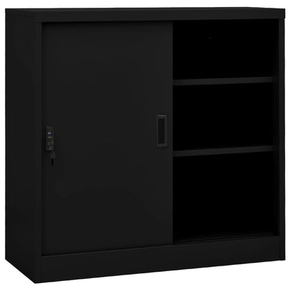 Armadio Per Ufficio Anta Scorrevole 90X40X90Cm Acciaio