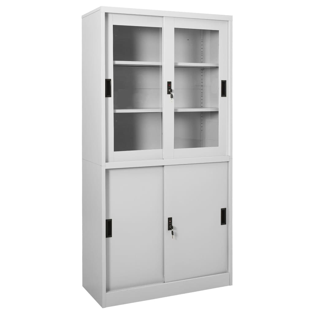 Armadio Ufficio Anta Scorrevole 90X40X180 Cm Acciaio