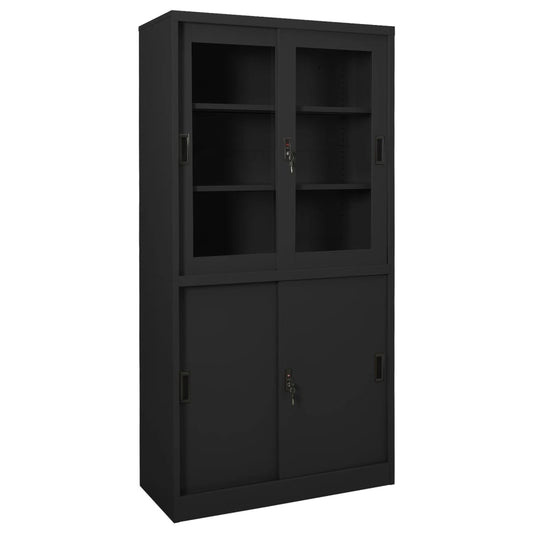 Armadio Ufficio Anta Scorrevole 90X40X180 Cm Acciaio