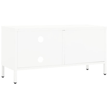 Mobile Tv 90X30X44 Cm In Acciaio E Vetro