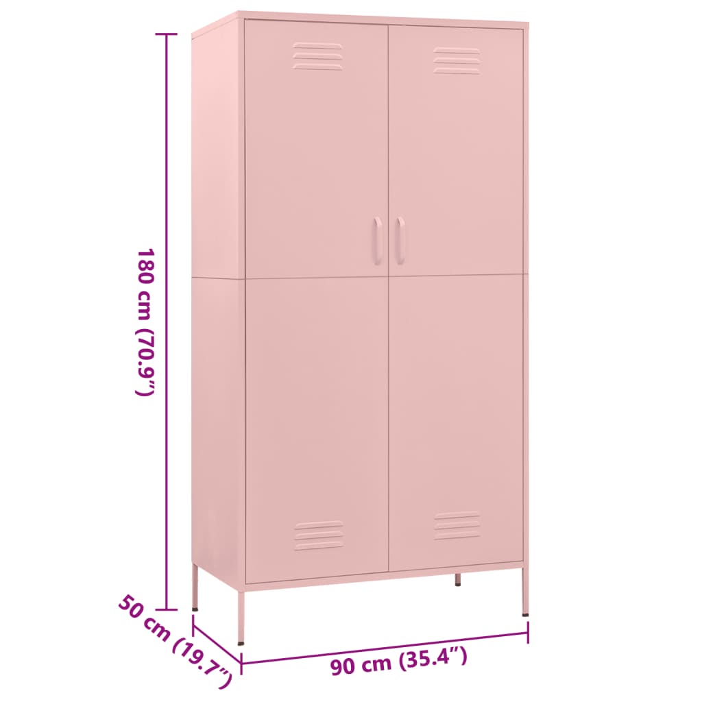 Armadio 90X50X180 Cm In Acciaio