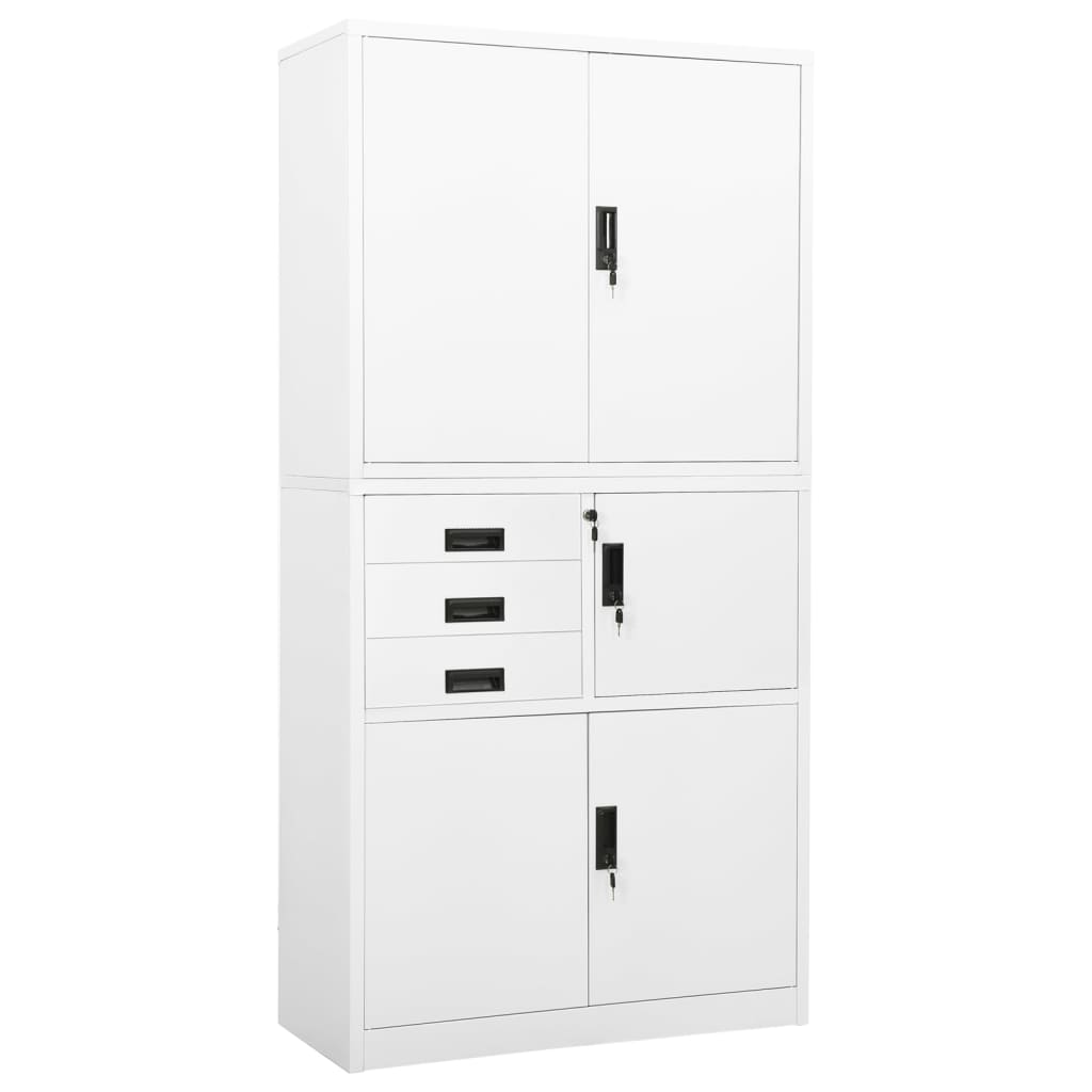 Armadio Per Ufficio 90X40X180 Cm In Acciaio