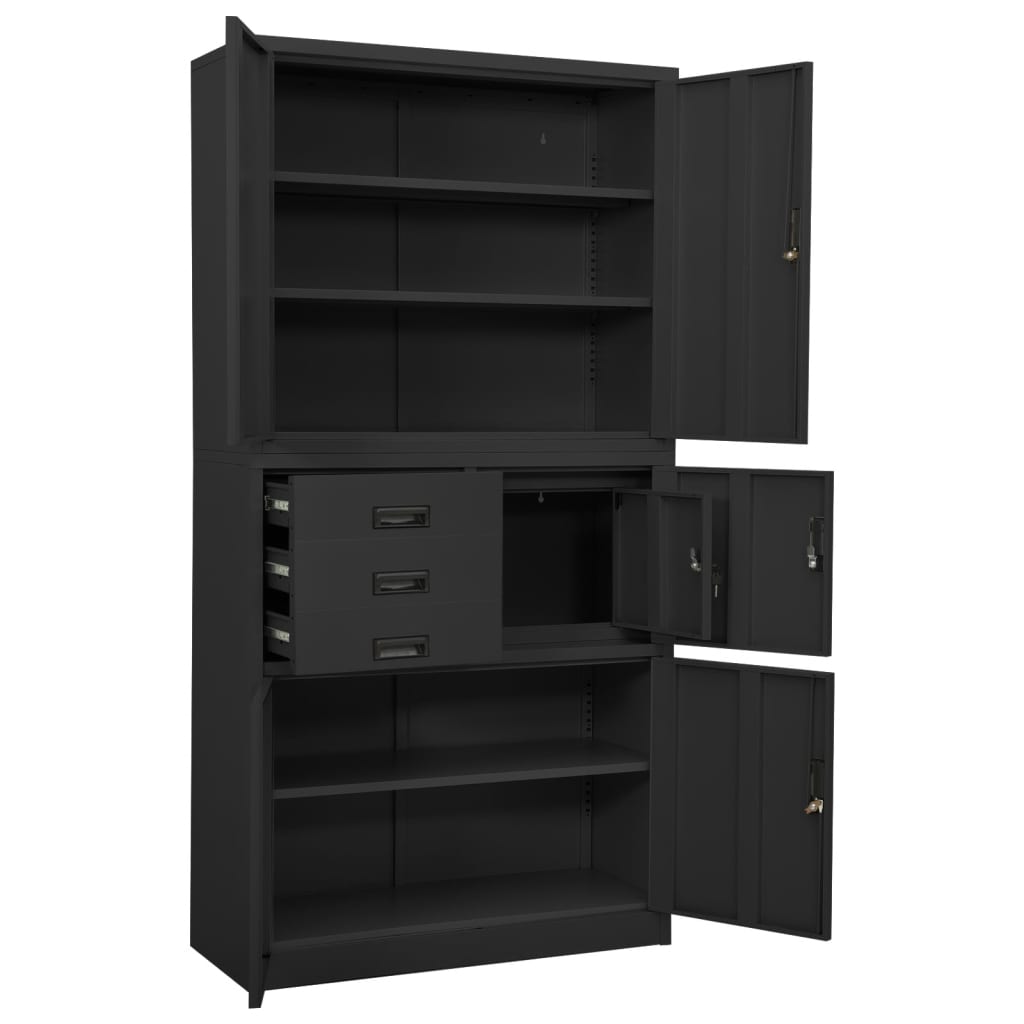 Armadio Per Ufficio 90X40X180 Cm In Acciaio