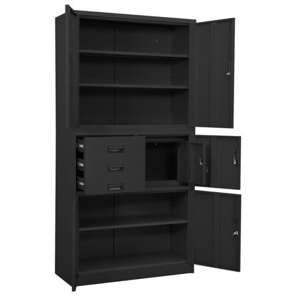 Armadio Per Ufficio 90X40X180 Cm In Acciaio