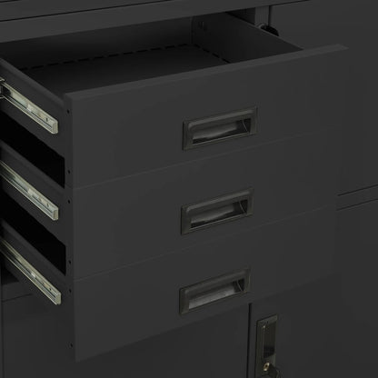 Armadio Per Ufficio 90X40X180 Cm In Acciaio
