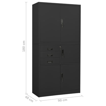 Armadio Per Ufficio 90X40X180 Cm In Acciaio