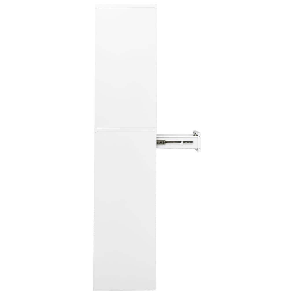 Armadio Per Ufficio 90X40X180 Cm In Acciaio E Vetro