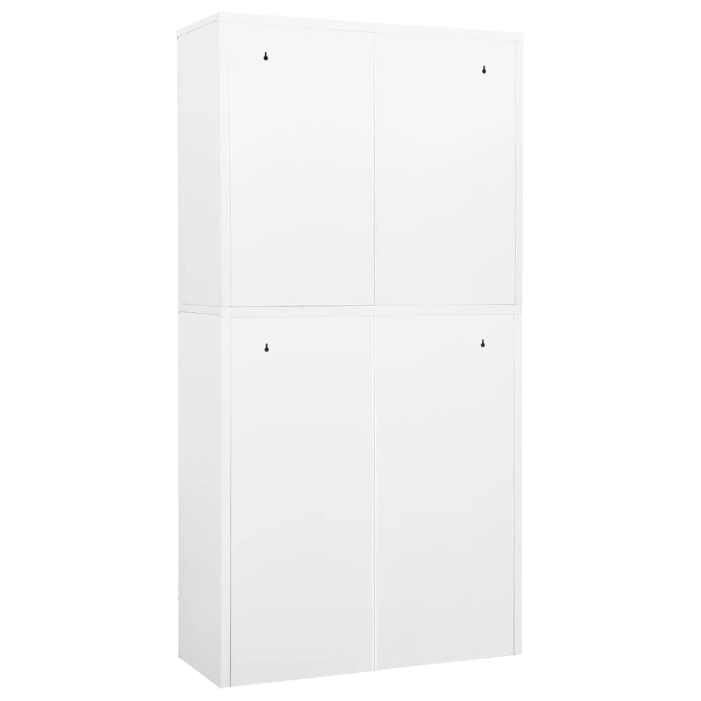 Armadio Per Ufficio 90X40X180 Cm In Acciaio E Vetro