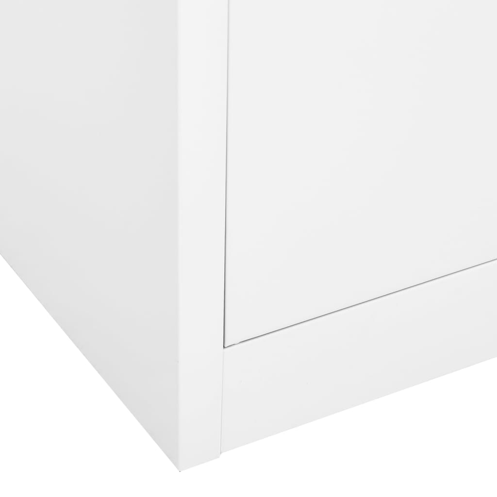 Armadio Per Ufficio 90X40X180 Cm In Acciaio E Vetro