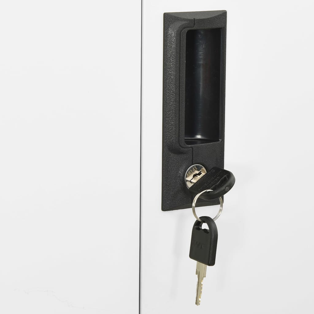 Armadio Per Ufficio 90X40X180 Cm In Acciaio E Vetro