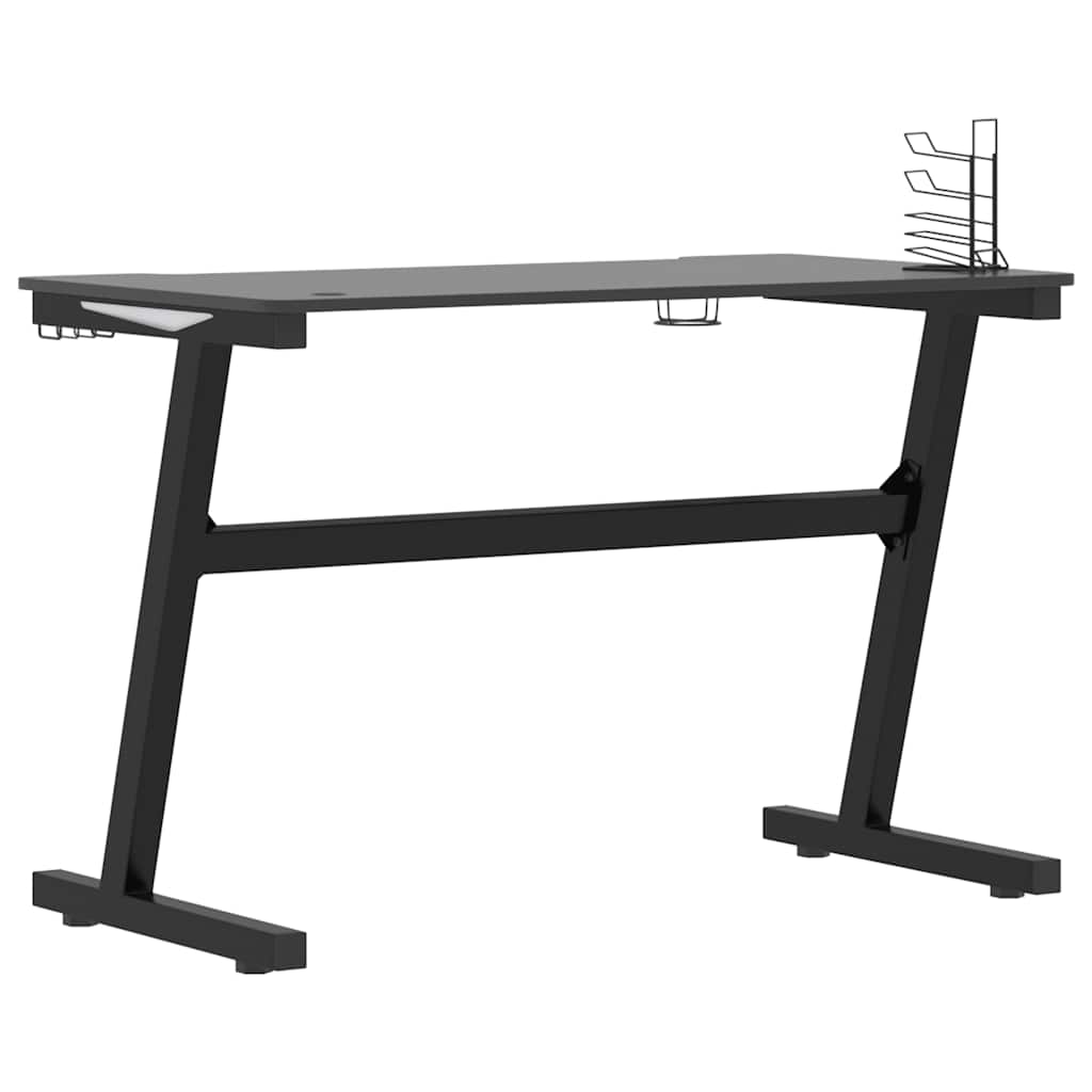 Scrivania Da Gaming Con Led E Gambe A Z Nera