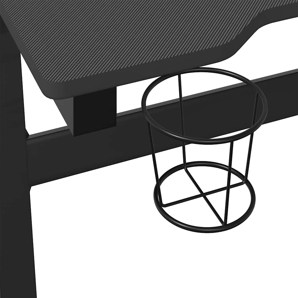 Scrivania Da Gaming Con Led E Gambe A Z Nera