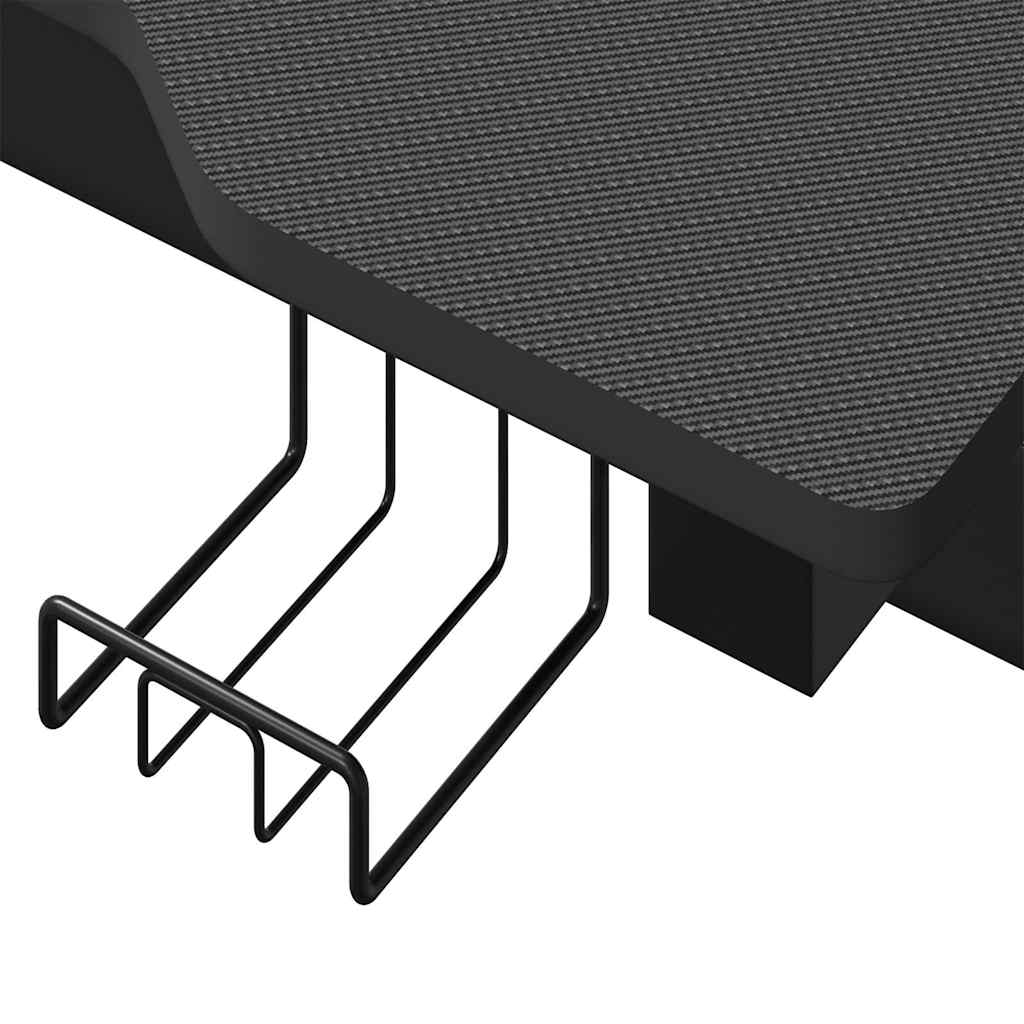 Scrivania Da Gaming Con Led E Gambe A Z Nera