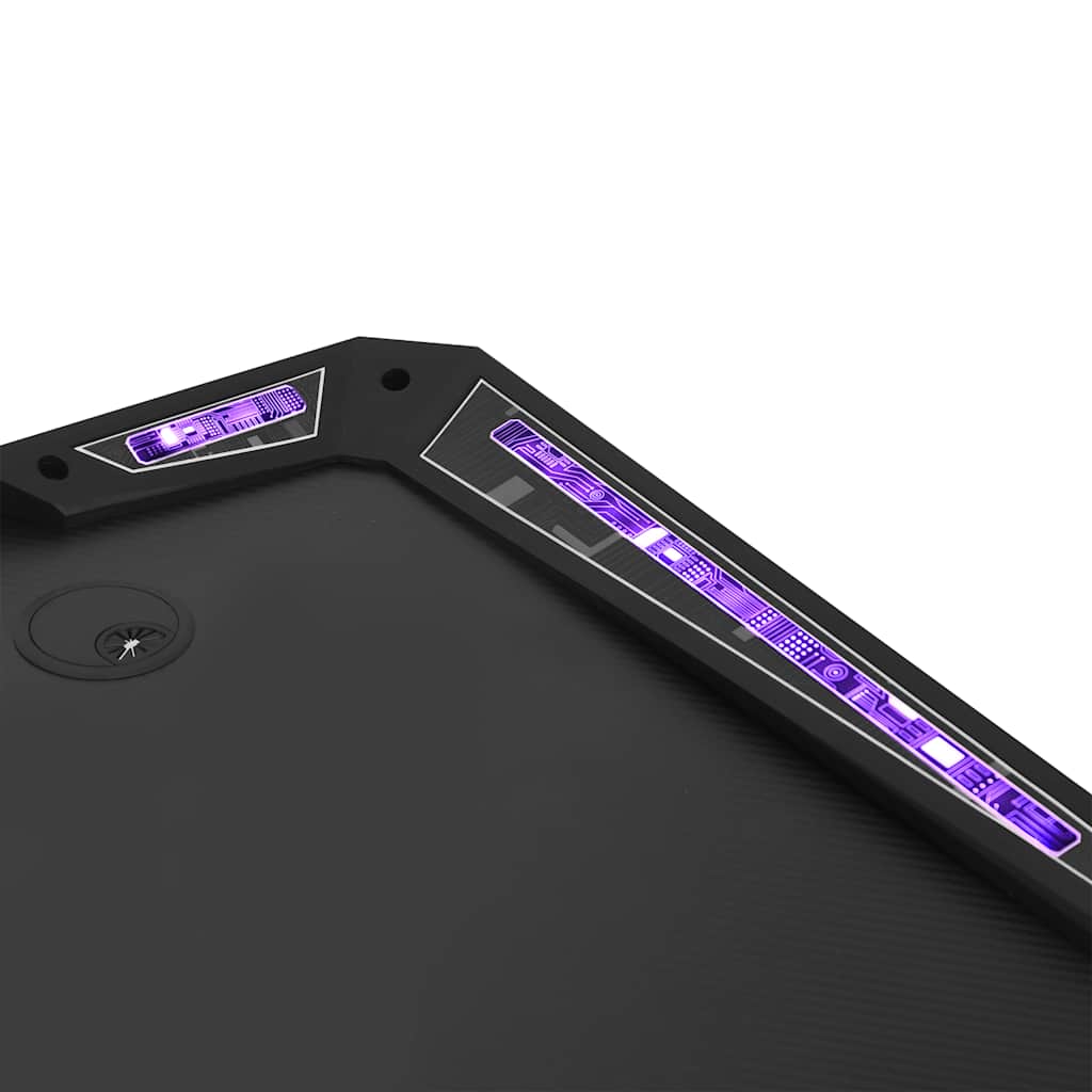 Scrivania Da Gaming Con Led E Gambe A Y Nera