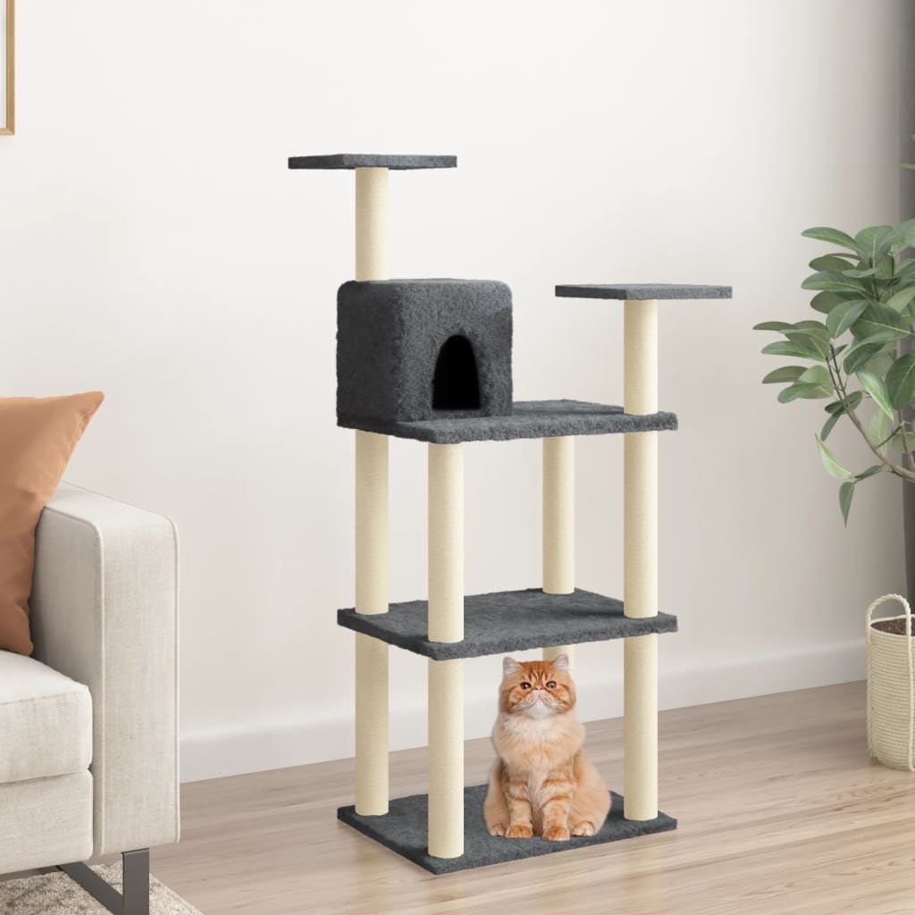 Albero Per Gatti Con Tiragraffi In Sisal 118,5 Cm