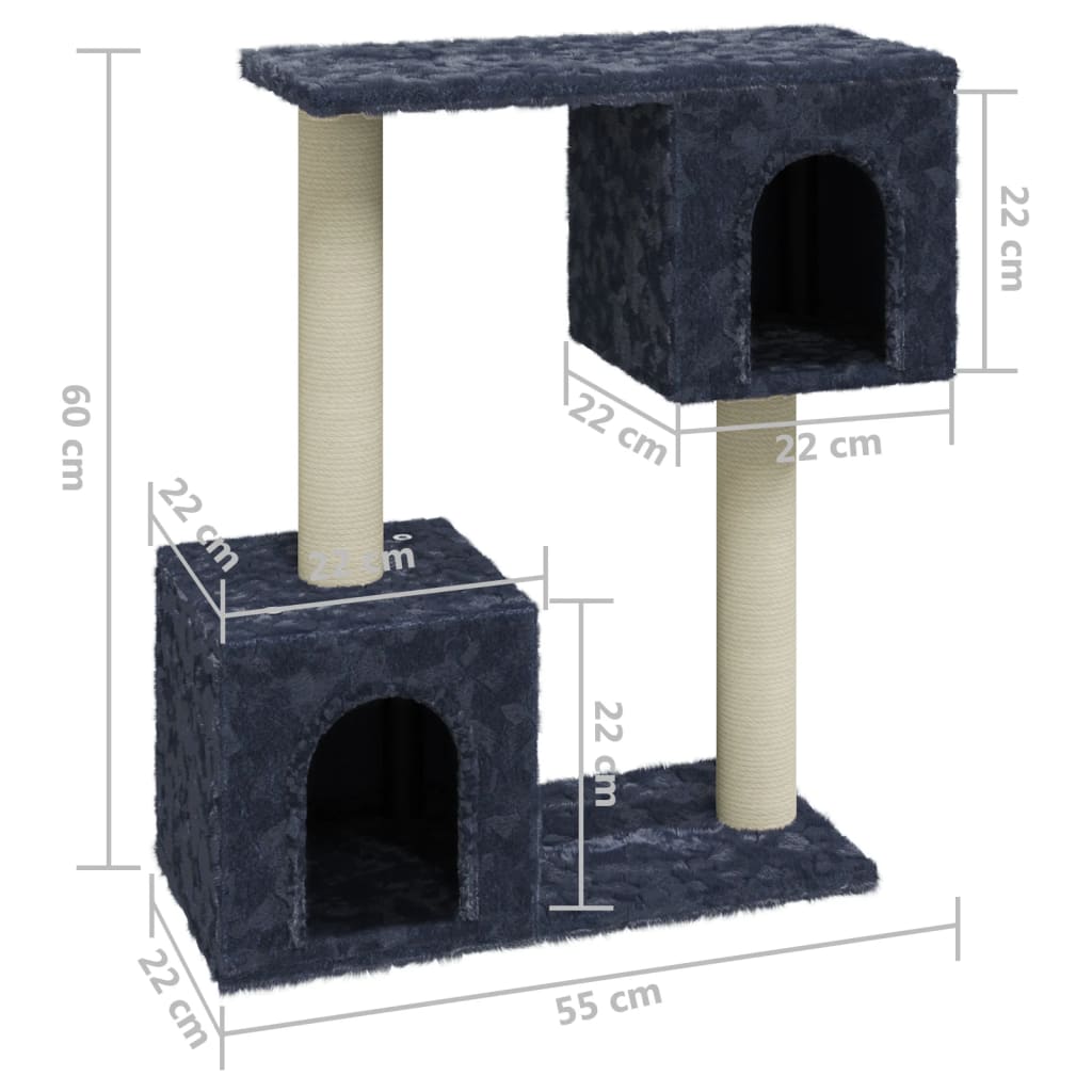 Albero Per Gatti Con Tiragraffi In Sisal 60 Cm