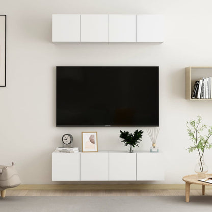 Mobili Tv A Parete 4 Pz In Legno Multistrato